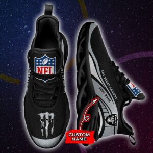 NFL Las Vegas Raiders Max Soul Sneaker Monster Custom Name Style 2