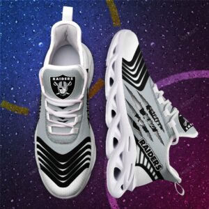 NFL Las Vegas Raiders Silver Black Max Soul Shoes V2