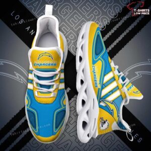 NFL Los Angeles Chargers Gold Powder Blue Max Soul Shoes Running Sneakers