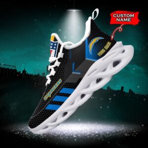 NFL Los Angeles Chargers Max Soul Sneaker Custom Name 43M1
