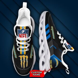 NFL Los Angeles Chargers Max Soul Sneaker Custom Name 43M1