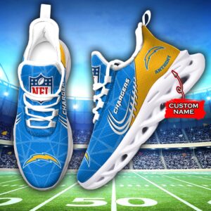 NFL Los Angeles Chargers Max Soul Sneaker Custom Name Ver 3