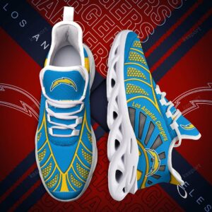 NFL Los Angeles Chargers Powder Blue Gold Max Soul Shoes V3
