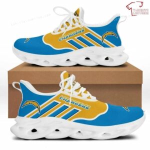 NFL Los Angeles Chargers Powder Blue Gold Max Soul Sneakers Sport Shoes