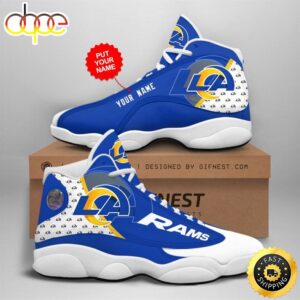 NFL Los Angeles Rams Custom Name Air Jordan 13 Shoes V1