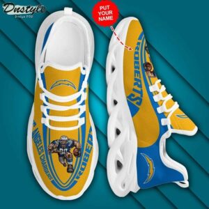 NFL Los Angeles Rams Custom Name Blue Golden Version Max Soul Shoes