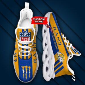 NFL Los Angeles Rams Max Soul Sneaker Custom Name 40M12