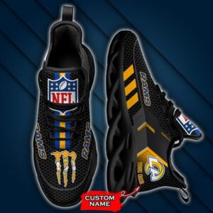 NFL Los Angeles Rams Max Soul Sneaker Custom Name 43M1