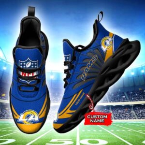 NFL Los Angeles Rams Max Soul Sneaker Custom Name 62M12