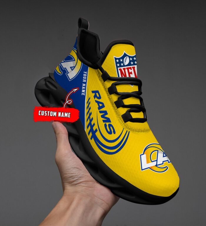 NFL Los Angeles Rams Max Soul Sneaker Custom Name Ver 2