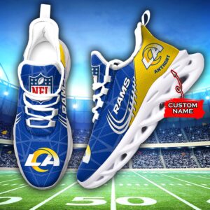 NFL Los Angeles Rams Max Soul Sneaker Custom Name Ver 3