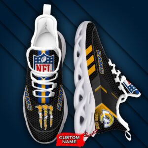 NFL Los Angeles Rams Max Soul Sneaker Monster Custom Name 43M12