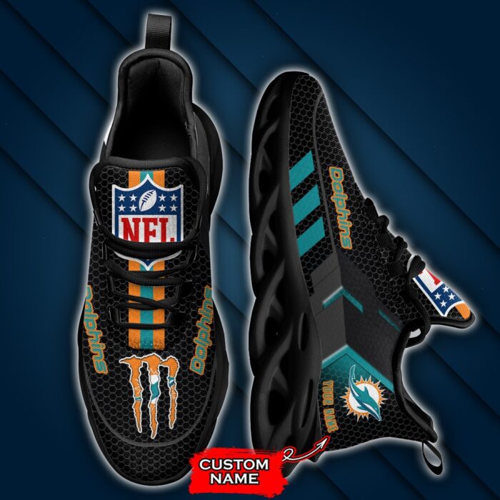 NFL Miami Dolphins Max Soul Sneaker Custom Name 43M1