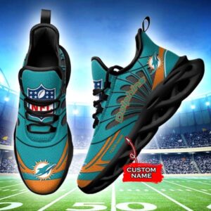 NFL Miami Dolphins Max Soul Sneaker Custom Name 62M12