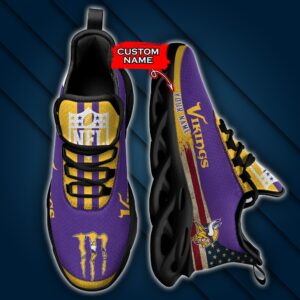 NFL Minnesota Vikings Max Soul Sneaker Monster Custom Name 42M12