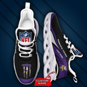 NFL Minnesota Vikings Max Soul Sneaker Monster Custom Name Style 2