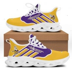 NFL Minnesota Vikings Yellow Purple Pattern Max Soul Shoes