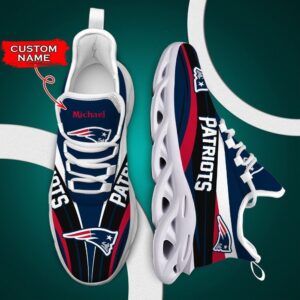 NFL New England Patriots Custom Name Black Max Soul Shoes