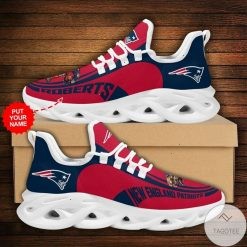 NFL New England Patriots Custom Name Red Max Soul Shoes V2