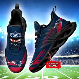 NFL New England Patriots Max Soul Sneaker Custom Name 62M12
