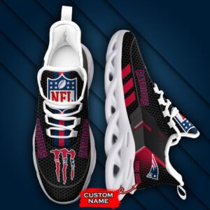 NFL New England Patriots Max Soul Sneaker Monster Custom Name 43M12