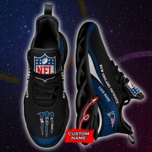 NFL New England Patriots Max Soul Sneaker Monster Custom Name Style 2