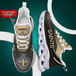 NFL New Orleans Saints Custom Name Metal Hole Max Soul Shoes