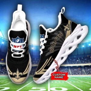 NFL New Orleans Saints Max Soul Sneaker Custom Name 62M12