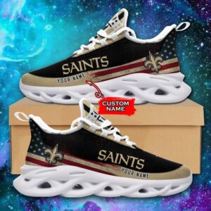 NFL New Orleans Saints Max Soul Sneaker Monster Custom Name 42M12
