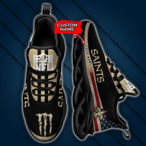 NFL New Orleans Saints Max Soul Sneaker Monster Custom Name 42M12