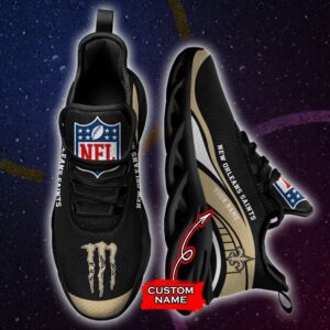 NFL New Orleans Saints Max Soul Sneaker Monster Custom Name Style 2