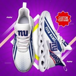 NFL New York Giants Custom Name White Blue Max Soul Shoes