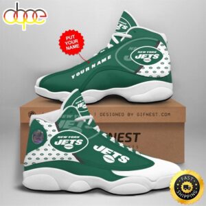 NFL New York Jets Custom Name Air Jordan 13 Shoes V1