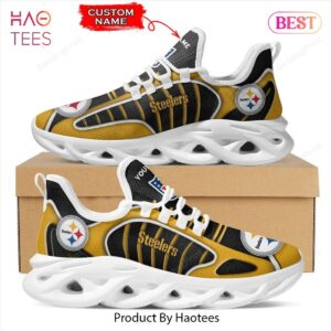 NFL Pittsburgh Steelers Black Gold Max Soul Shoes