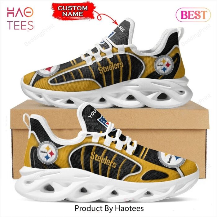NFL Pittsburgh Steelers Black Gold Max Soul Shoes