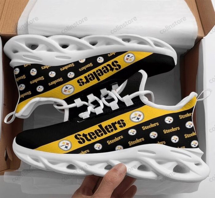NFL Pittsburgh Steelers Black Golden Max Soul Shoes