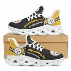 NFL Pittsburgh Steelers Black Golden Rugby Max Soul Shoes