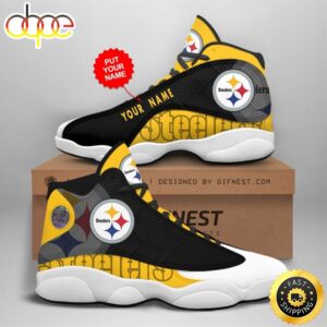 NFL Pittsburgh Steelers Custom Name Air Jordan 13 Shoes V6
