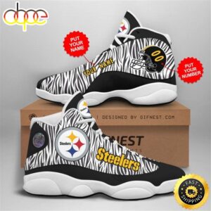NFL Pittsburgh Steelers Custom Name Number Air Jordan 13 Shoes V2