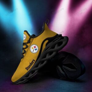 NFL Pittsburgh Steelers Golden Black Curve Max Soul Shoes V3