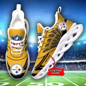 NFL Pittsburgh Steelers Max Soul Sneaker Custom Name 62M12