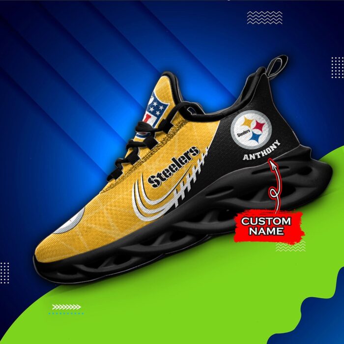NFL Pittsburgh Steelers Max Soul Sneaker Custom Name Ver 3