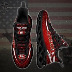 NFL San Francisco 49ers Black Red New Design Max Soul Shoes