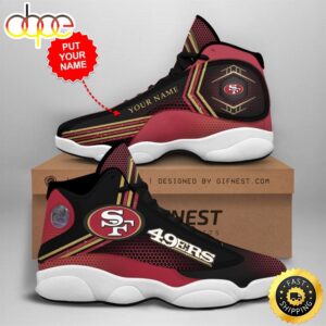 NFL San Francisco 49ers Custom Name Air Jordan 13 Shoes V1