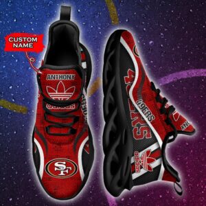 NFL San Francisco 49ers Max Soul Sneaker Adidas Custom Name 35M12