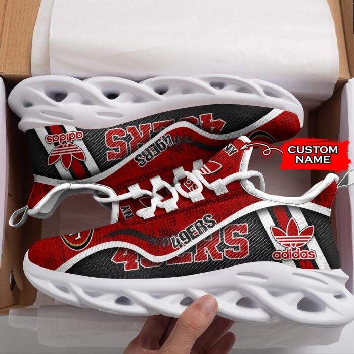 NFL San Francisco 49ers Max Soul Sneaker Adidas Custom Name 35M12