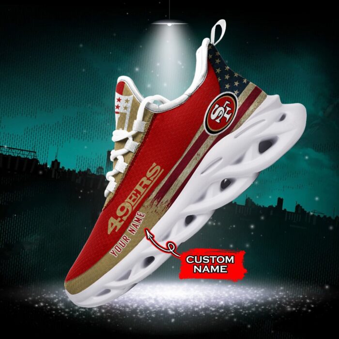 NFL San Francisco 49ers Max Soul Sneaker Custom Name Pod 42 M1RTT