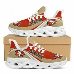 NFL San Francisco 49ers Red Golden Curve Max Soul Shoes