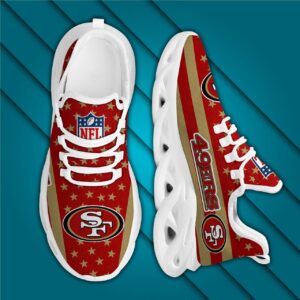 NFL San Francisco 49ers Red Golden Stars Max Soul Shoes