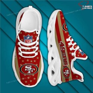 NFL San Francisco 49ers Red Golden Stars Max Soul Sneakers Sport Shoes